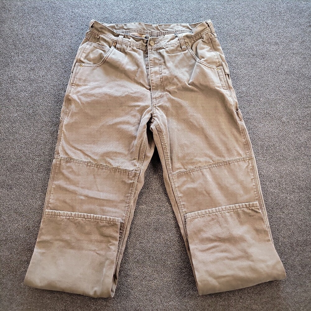 Lakin & McKey Men's Double Knee Carpenter Pant 34x32 Gray Baggy